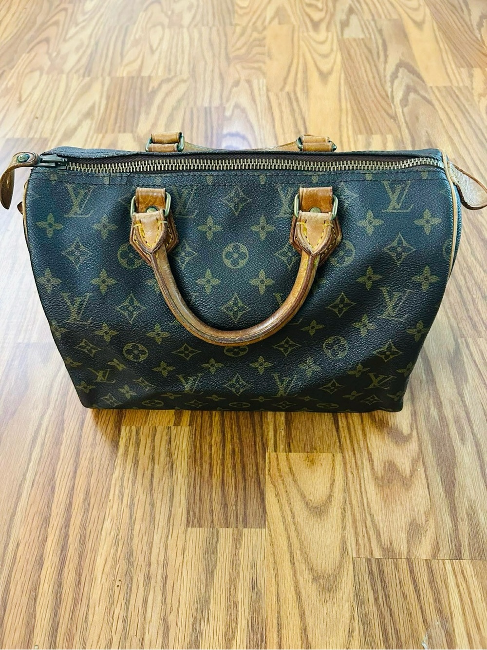 Louis Vuitton Monogram Canvas Cosmetic Pouch in Brown and Gold Tones